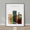 Rochester NY skyline watercolor 3