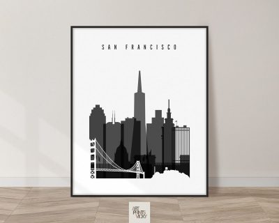 San Francisco poster black and white