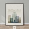 Salt Lake City print skyline earth tones 1