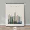 San Francisco print skyline earth tones 1