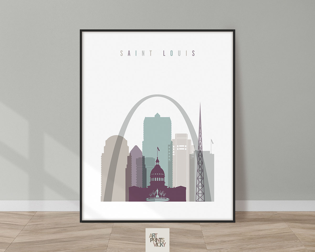 Saint Louis art print poster pastel 2
