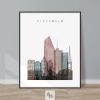 Stockholm skyline poster distressed 1