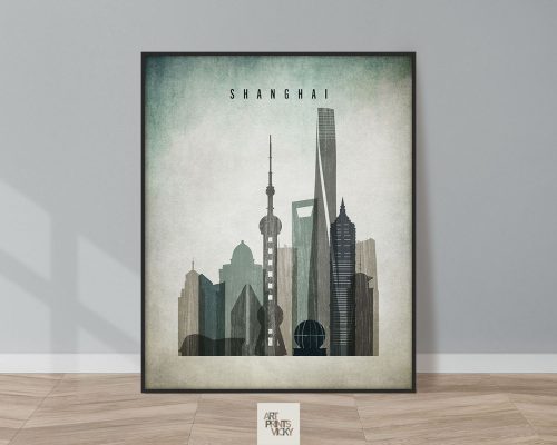 Shanghai poster distressed 3