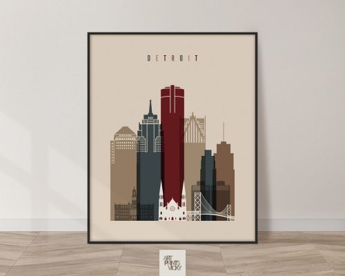 Detroit poster earth tones 2