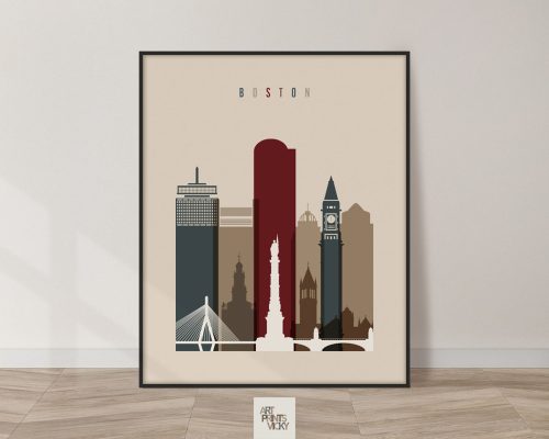 Boston poster earth tones 2