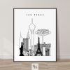 Las Vegas black and white skyline print