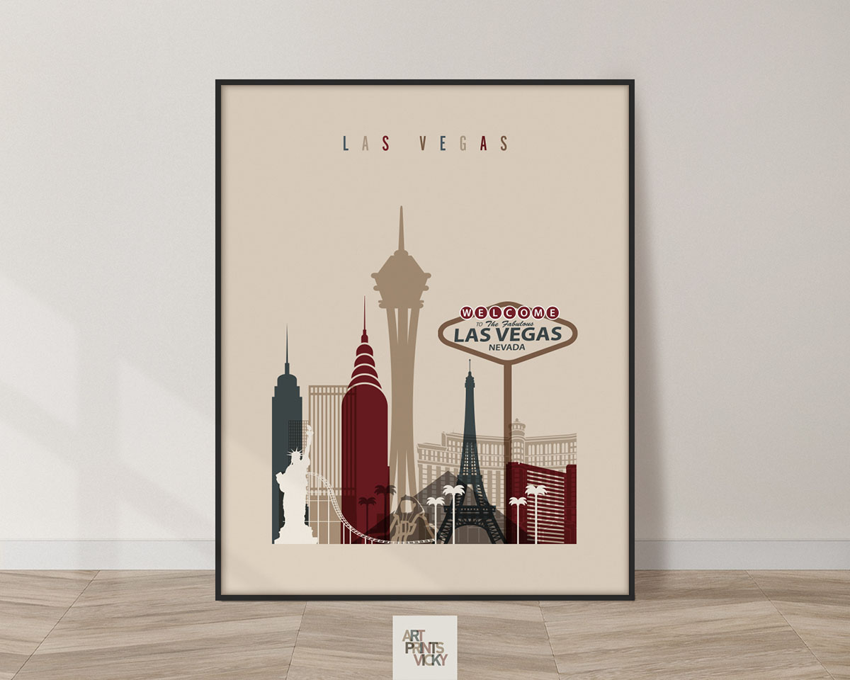 Las Vegas poster earth tones 2