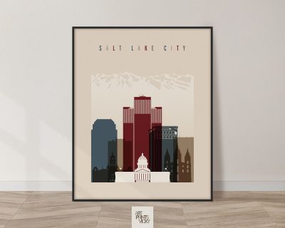 Salt Lake City poster earth tones 2