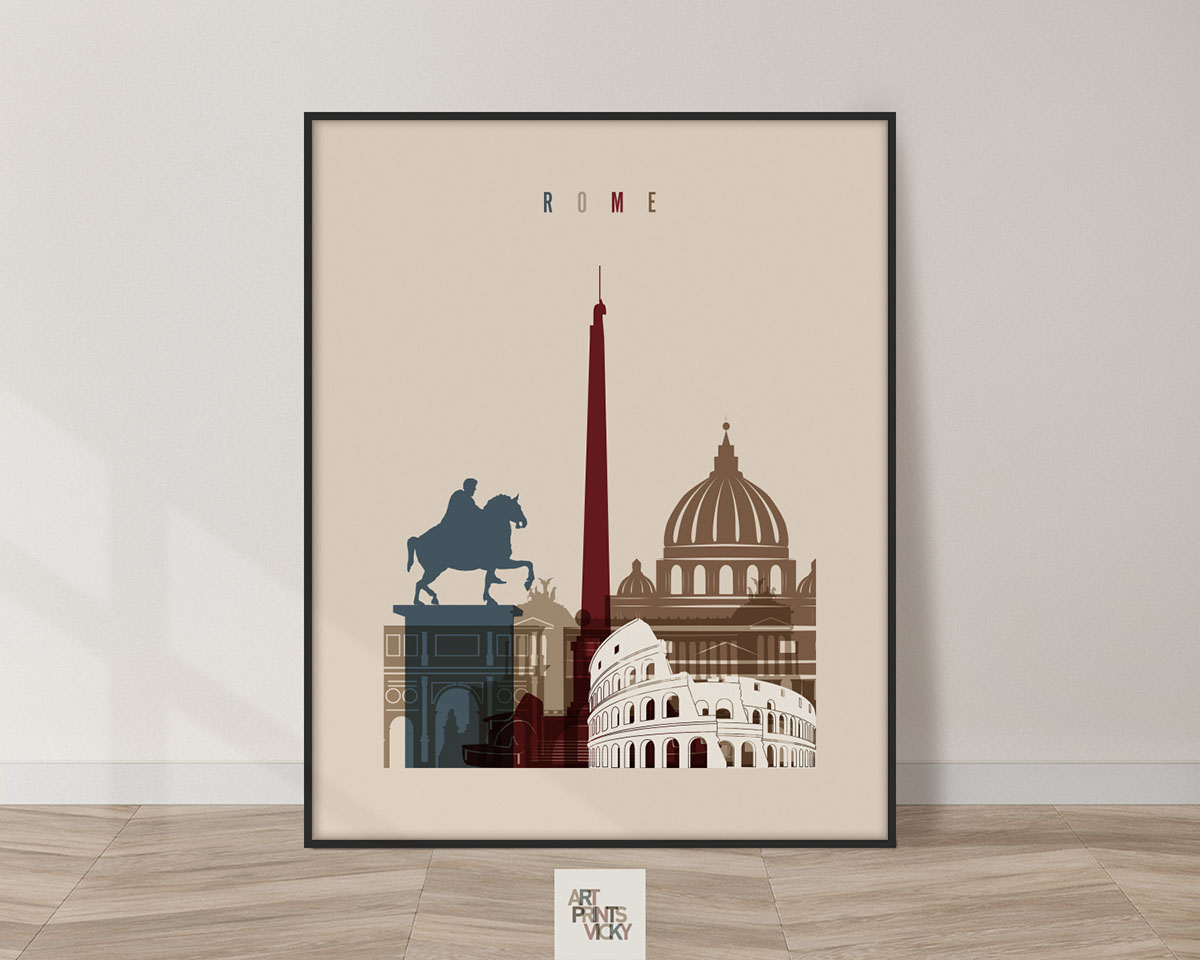 Rome poster earth tones 2