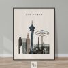 Las Vegas skyline print distressed 2