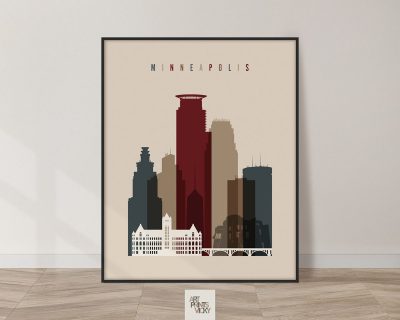 Minneapolis poster earth tones 2