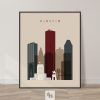 Houston poster earth tones 2