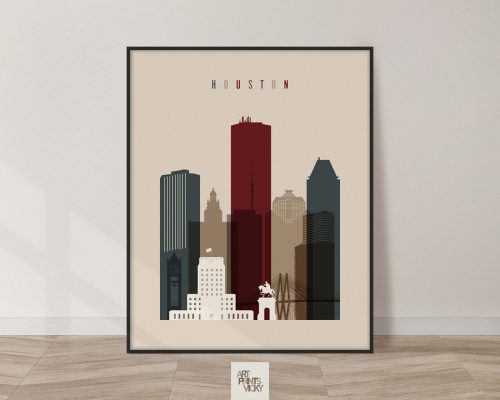 Houston poster earth tones 2