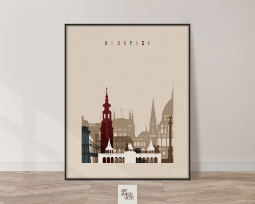 Budapest poster earth tones 2