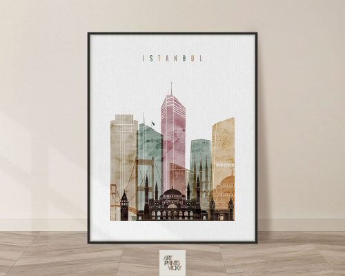 Istanbul poster watercolor 1