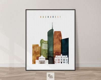 Bucharest poster watercolor 3