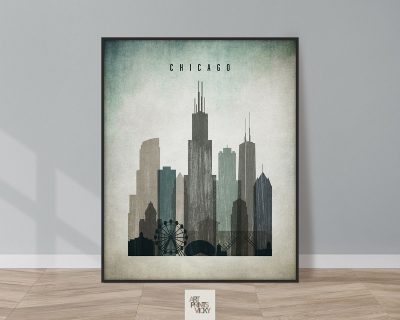 Chicago poster distressed 3