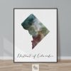 District of Columbia map print