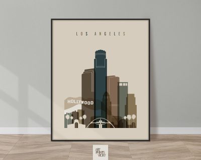 Los Angeles art print earth tones 3