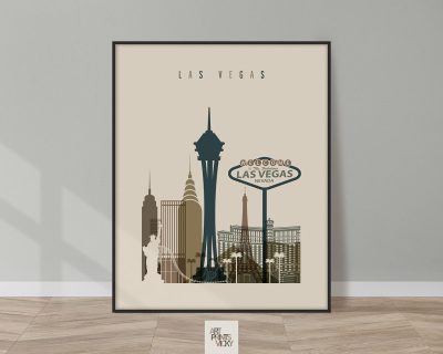 Las Vegas art print earth tones 3