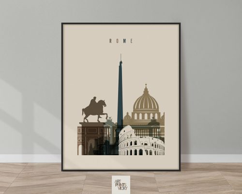 Rome art print earth tones 3