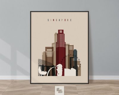 Singapore poster earth tones 2