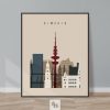 Hamburg poster earth tones 2