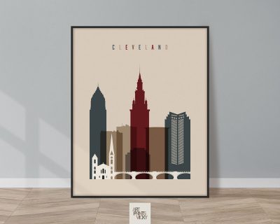 Cleveland poster earth tones 2