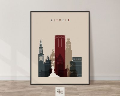 Antwerp Poster Earth Tones 2