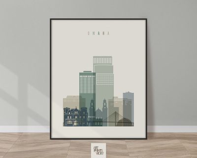 Omaha print skyline earth tones 1