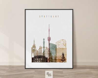 Stuttgart poster watercolor 1