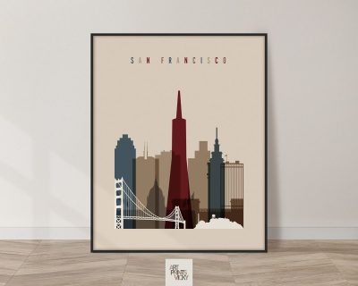 San Francisco poster earth tones 2