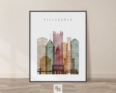 Pittsburgh poster watercolor 1