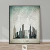 New York map poster distressed 3