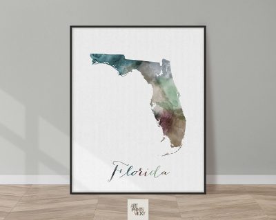 Florida State map print