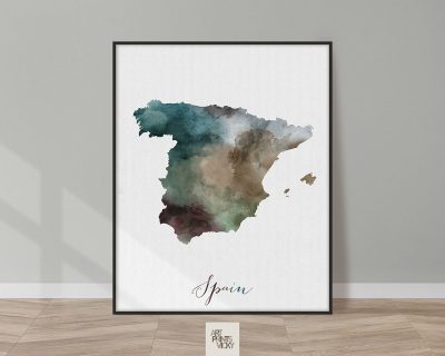 Spain map print