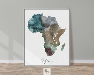 Africa map print