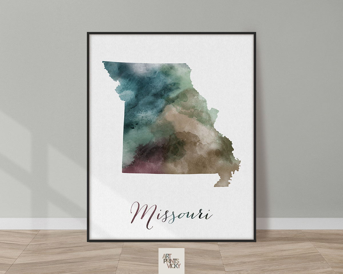 Missouri State map print