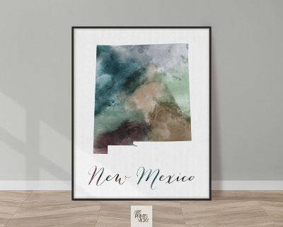 New Mexico State map print