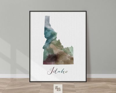 Idaho State map print