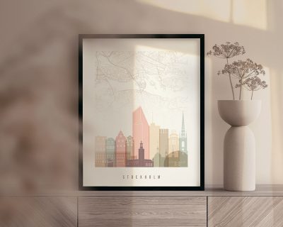 Stockholm map poster second