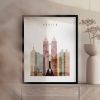 Manila skyline print in watercolor 1 second