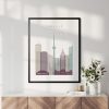 Toronto skyline poster pastel 2 second photo