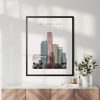 Los Angeles skyline poster distressed 1 second