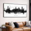 NYC Black and White Wall Art Print — Skyline