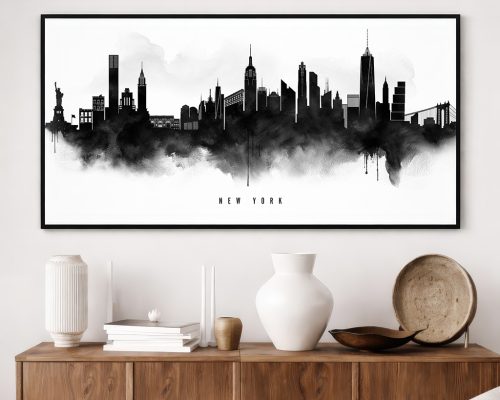 Alternative view of New York City Wall Art Print, Black and White