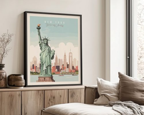 New York Statue of Liberty art print.