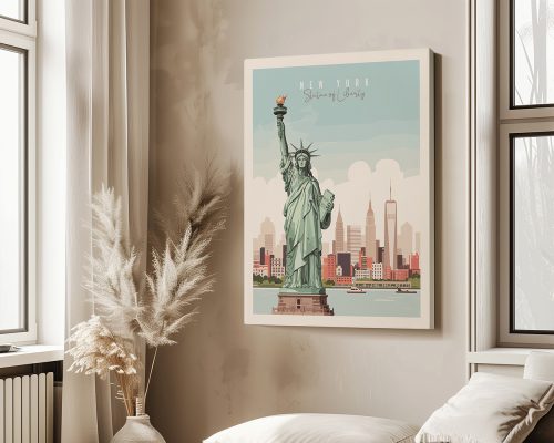 New York Statue of Liberty art print.