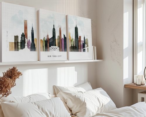 New York City 3-Piece Framed Poster Set | ArtPrintsVicky