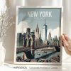 New York Travel Inspired Poster by ArtPrintsVicky